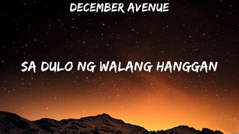 December avenue sa dulo ng walang hanggan lyrics